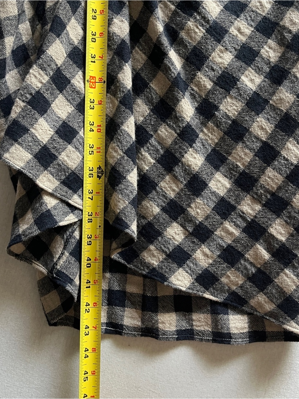 James Perse Virgin Wool Gingham Ruched Cinched Waist Midi Dress Sz S (Sz Tag 1) - Picture 10 of 10